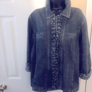 Chico’s Platinum jean shirt/ jacket